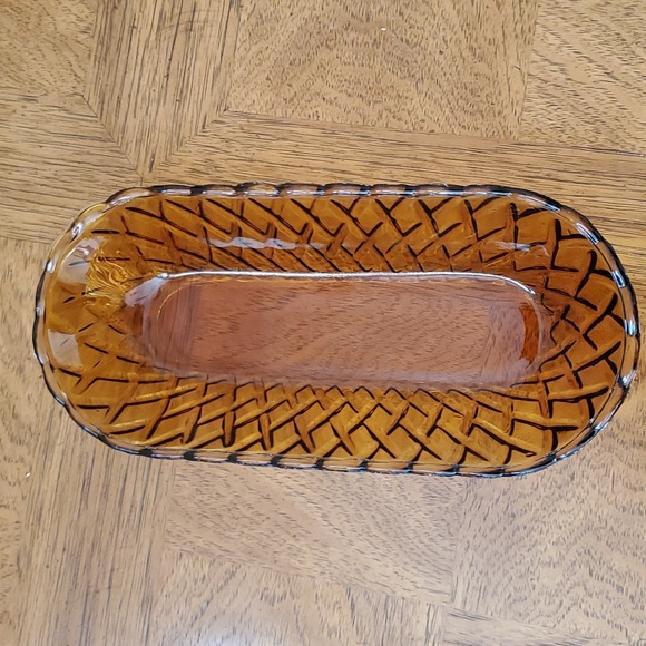 Indiana Glass Pretzel Pattern Relish Dish 💛 - Picture 5 of 5